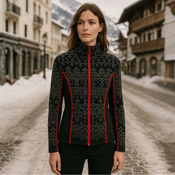 Icelandic Design 100% Merino Wool Zip Up Funnel Neck Winter Sweater - Picture 1 of 11